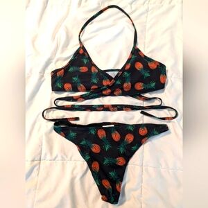 Pineapple tie bikini